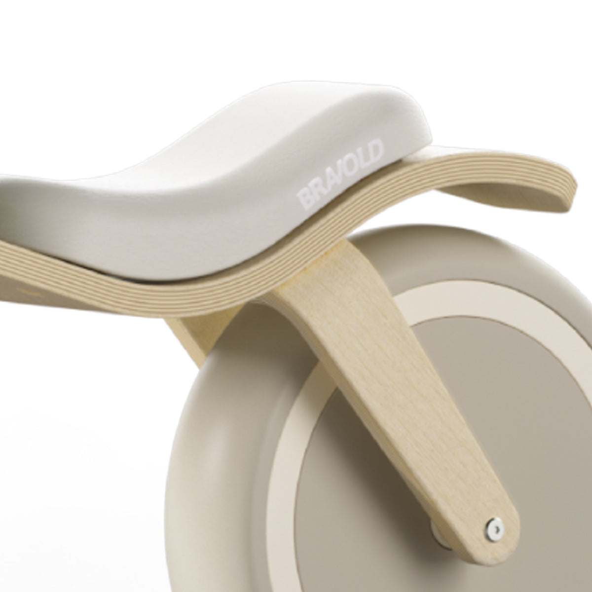 Bravold EcoBike Bicicleta de equilibrio de madera para niños (2-5 años) con asiento acolchado, ruedas silenciosas EVA y diseño premium
