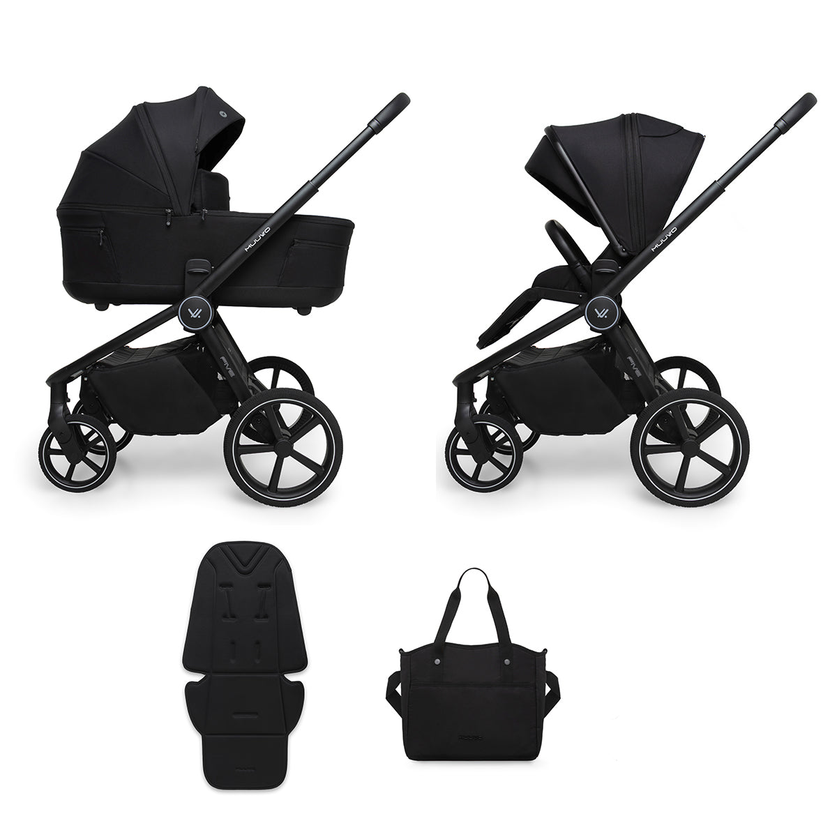 Muuvo Five Carro de Bebé Duo con Accesorios Incluidos