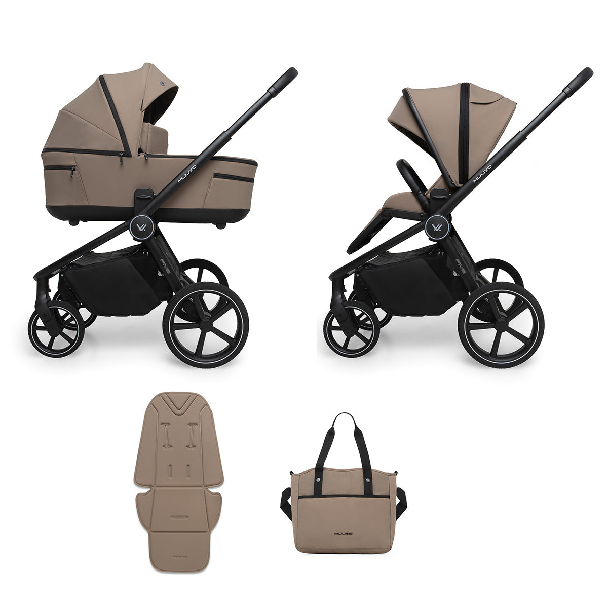 Muuvo Five Carro de Bebé Duo con Accesorios Incluidos