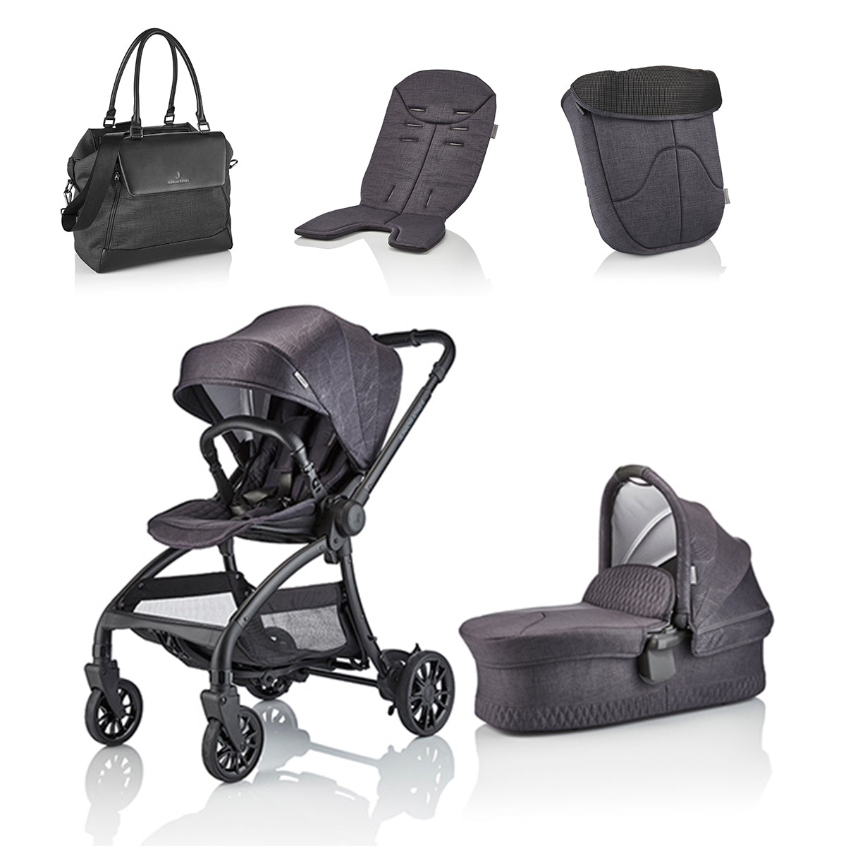 Pack de carro, bolso, colchoneta y cubrepies JuniorJones J-Spirit