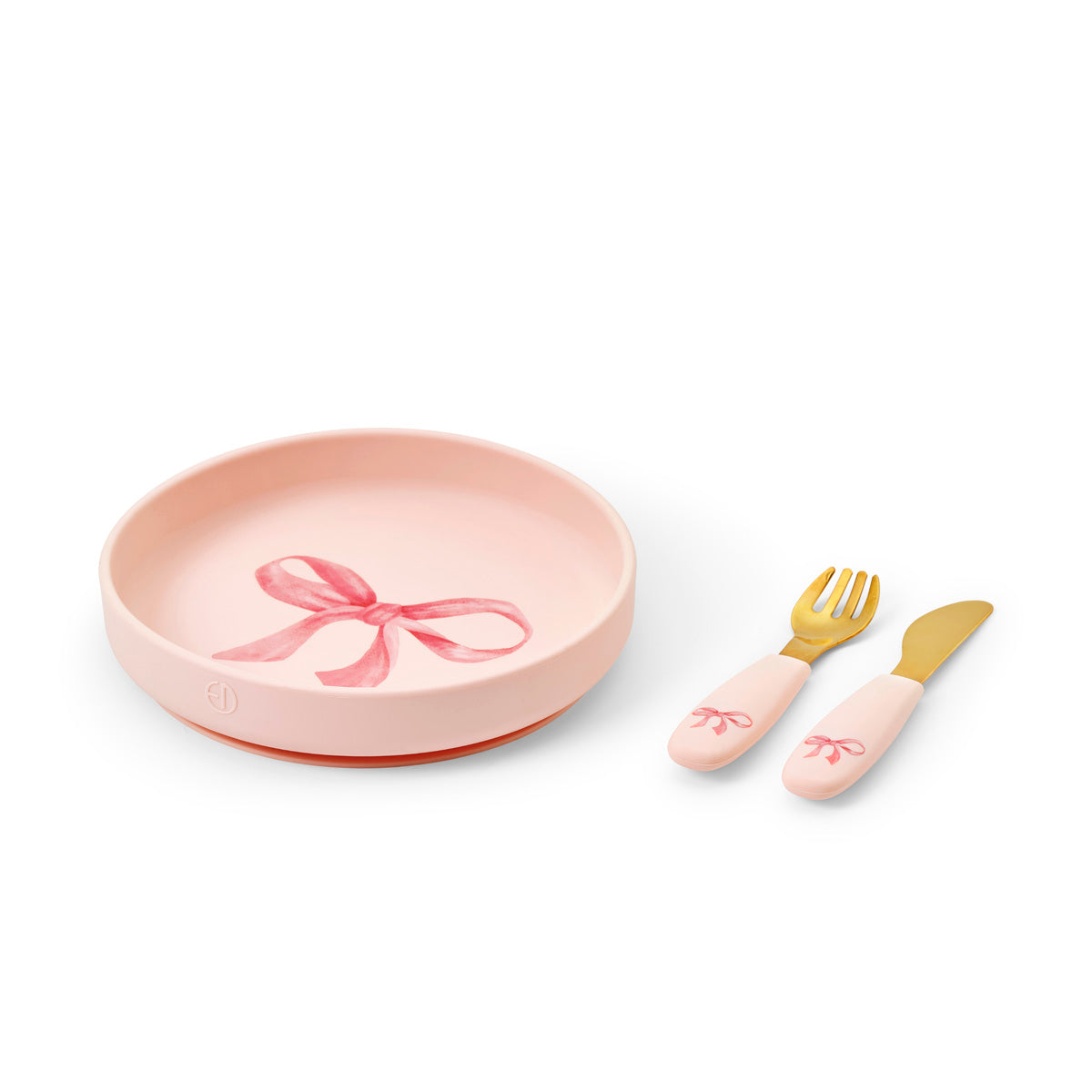 Juego de plato y cubiertos de silicona Elodie