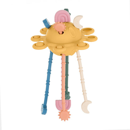 Petite&Mars Crazy Planet Juguete sensorial de silicona y mordedor 10m+