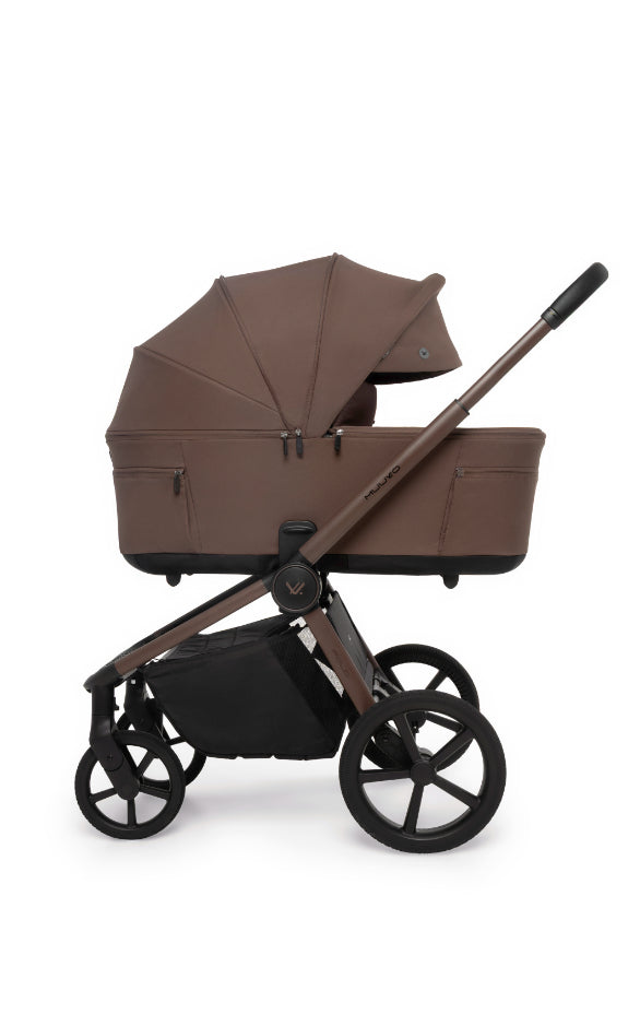 Muuvo Fold Carro de Bebé Dúo con Capazo Plegable y Accesorios