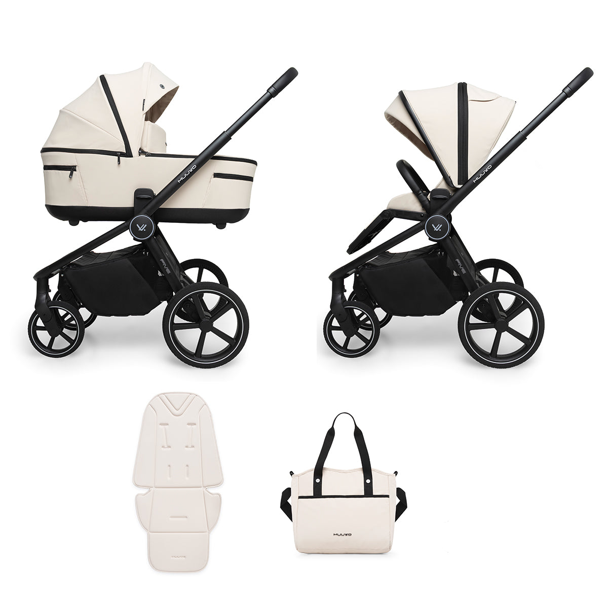 Muuvo Five Carro de Bebé Duo con Accesorios Incluidos