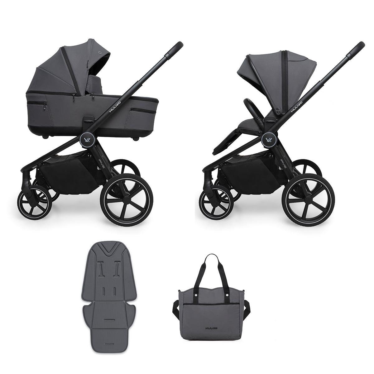 Muuvo Five Carro de Bebé Duo con Accesorios Incluidos