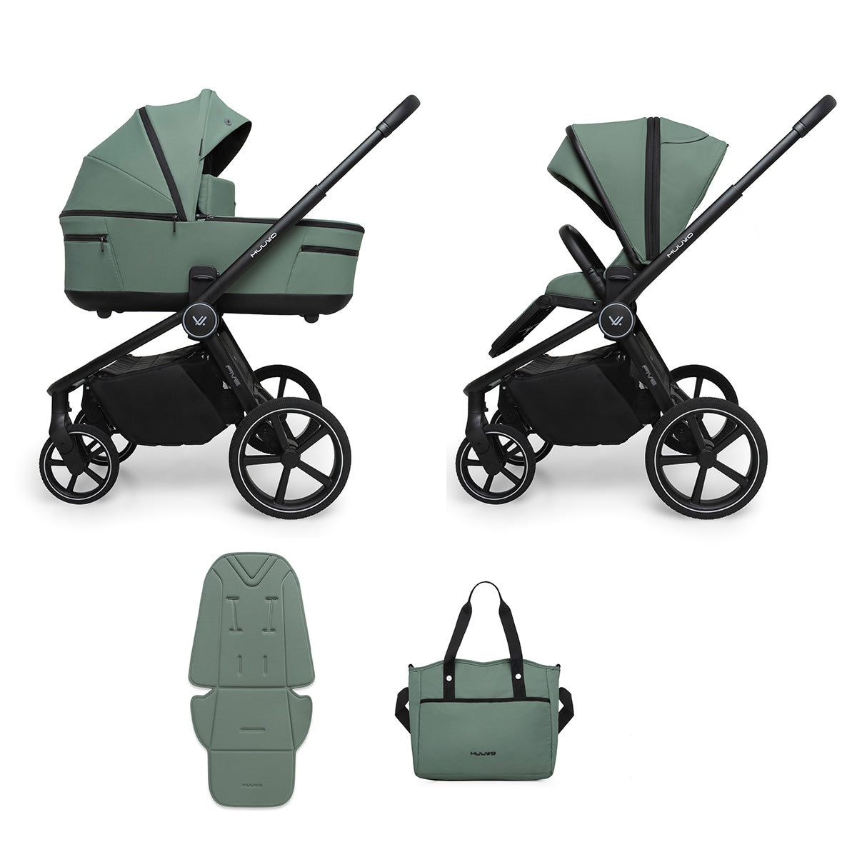 Muuvo Five Carro de Bebé Duo con Accesorios Incluidos