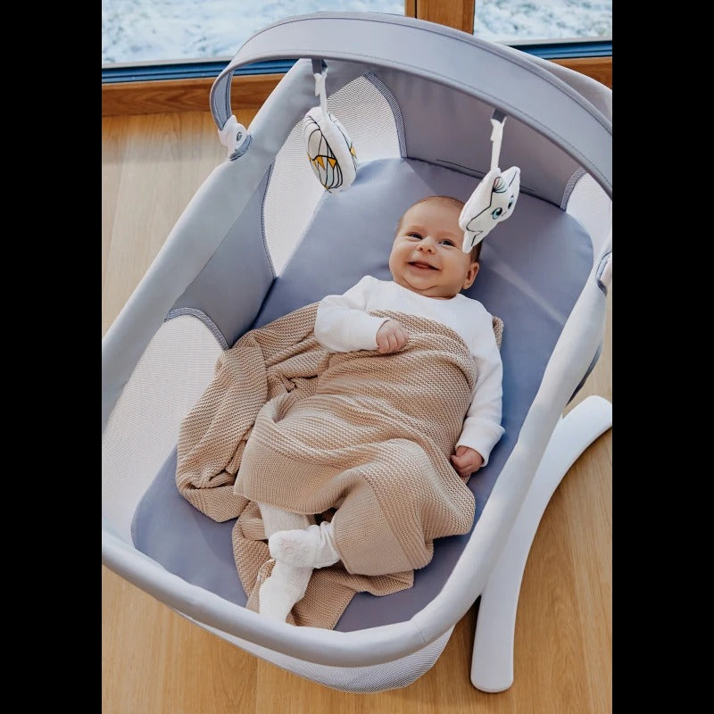 Columpio infantil con melodía 2 en 1 Grey Concrete + mando a distancia