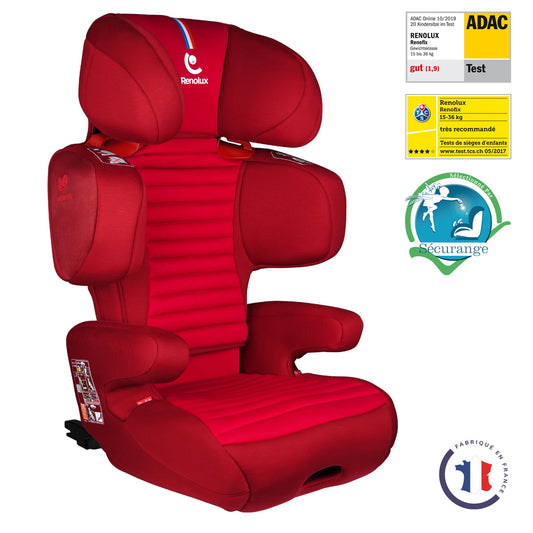 Silla de auto Renolux Renofix 2-3 (15-36 kg) Passion Red
